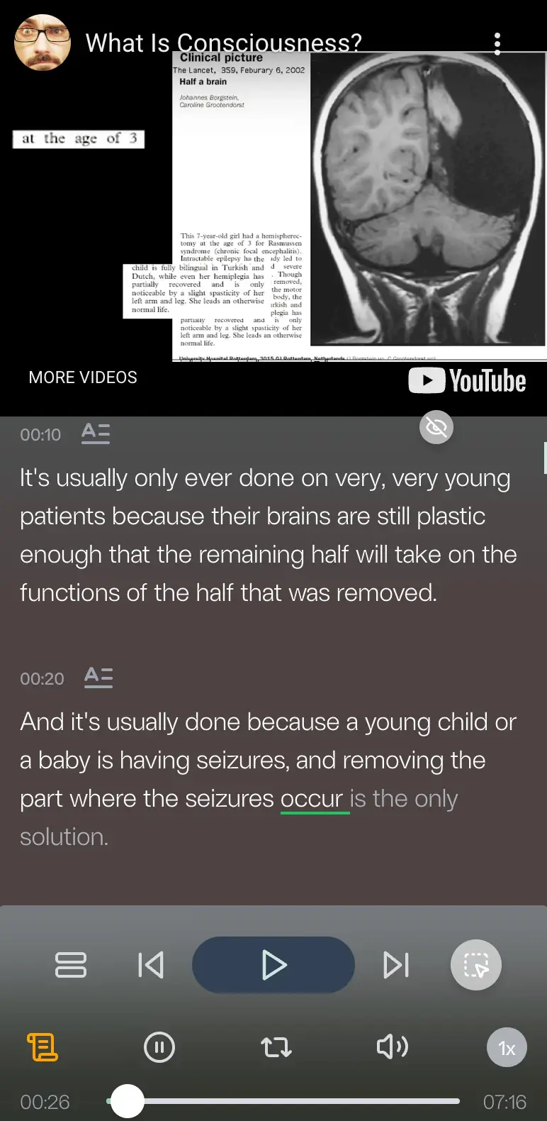 Shadowing practice inside Lingofloat